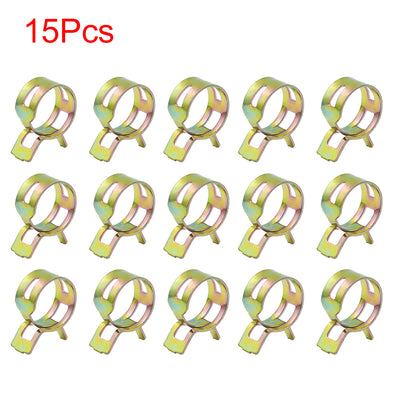Harfington 15pcs 20mm Car Fuel Line Spring Clips Water Pipe Air Tube Clamps Hose Fastener