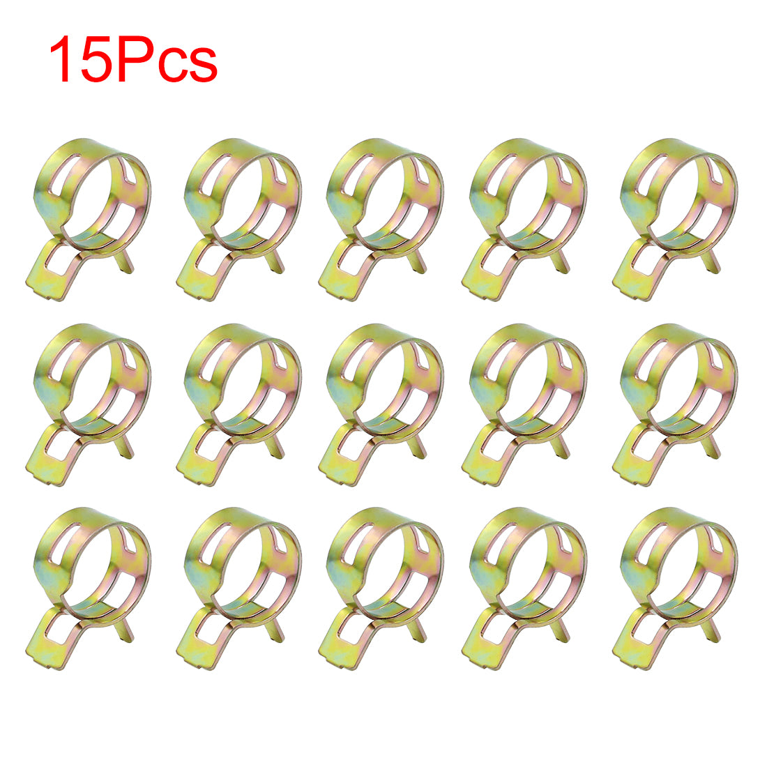 15pcs 22mm Car Fuel Line Spring Clips Water Pipe Air Tube Clamps Hose ...