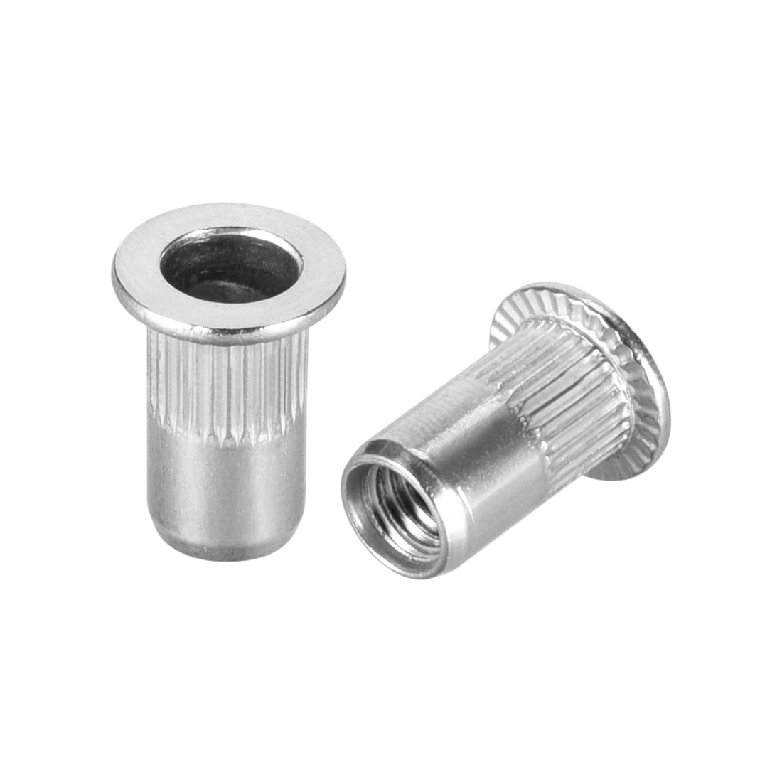 Uxcell Uxcell M5 304 Stainless Steel Rivet Nuts Flat Head Insert  20 Pcs