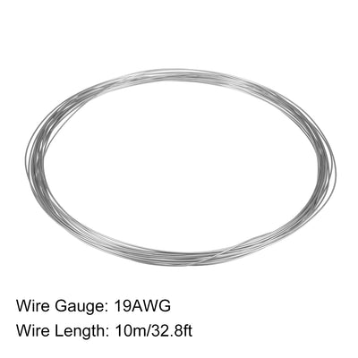 Harfington Uxcell 1.2mm AWG19 Heating Resistor Wire Nichrome Resistance Wires for Heating Elements 32.8ft.