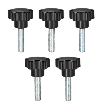 Harfington Uxcell 5 Pack Star Knobs Grips Male Thread  Steel Zinc Stud Replacement PP