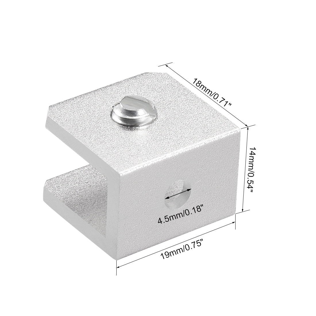Uxcell Glass Shelf Brackets Stainless Steel Clamp Clip Holder Rectangle For 8-10mm Thickness 8pcs