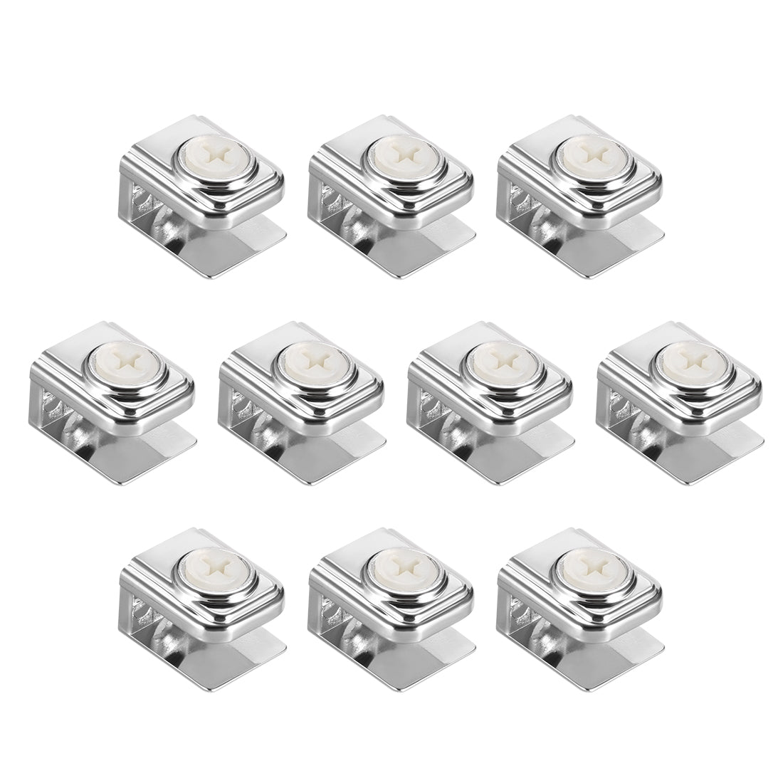 Uxcell Uxcell Glass Shelf Support Zinc Alloy Holder Square for 5-8mm Thickness 4pcs