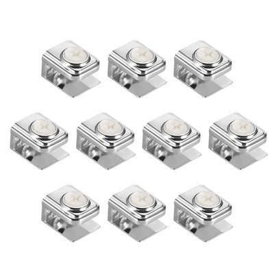 Harfington Uxcell Glass Shelf Support Zinc Alloy Holder Square for 5-8mm Thickness 4pcs