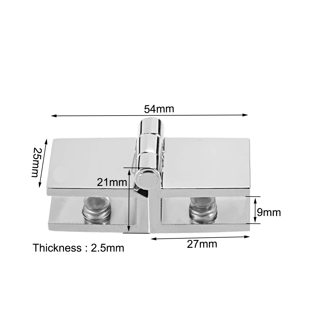 uxcell Uxcell Glass Door Hinge - 180 Degree Cupboard Showcase Cabinet Door Hinge Glass Clamp ,Zinc Alloy , for 5-8mm Glass Thickness