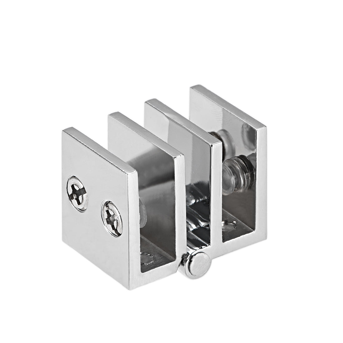 uxcell Uxcell Glass Door Hinge - 180 Degree Cupboard Showcase Cabinet Door Hinge Glass Clamp ,Zinc Alloy , for 5-8mm Glass Thickness 2Pcs