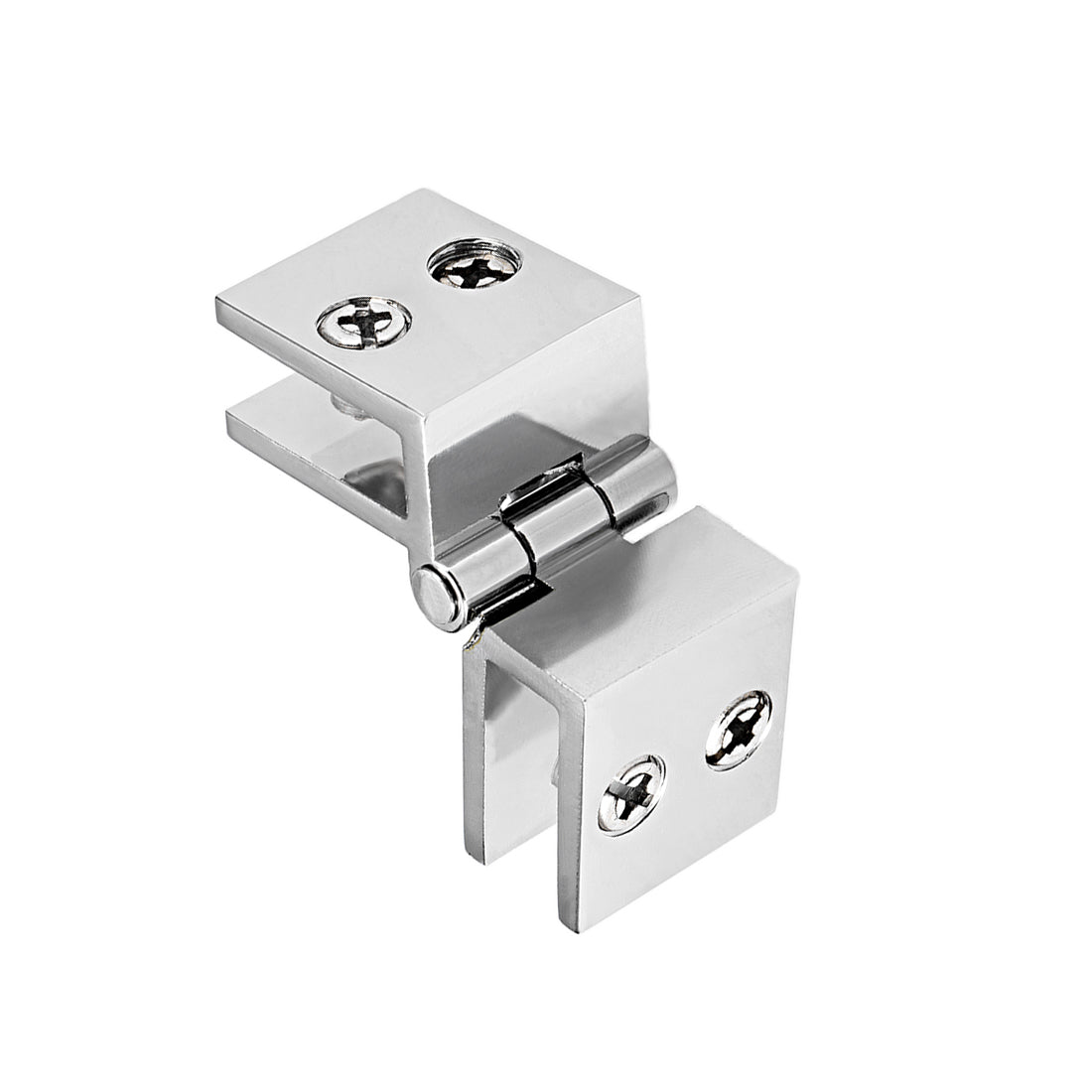 uxcell Uxcell Glass Door Hinge - 180 Degree Cupboard Showcase Cabinet Door Hinge Glass Clamp ,Zinc Alloy , for 5-8mm Glass Thickness 4Pcs