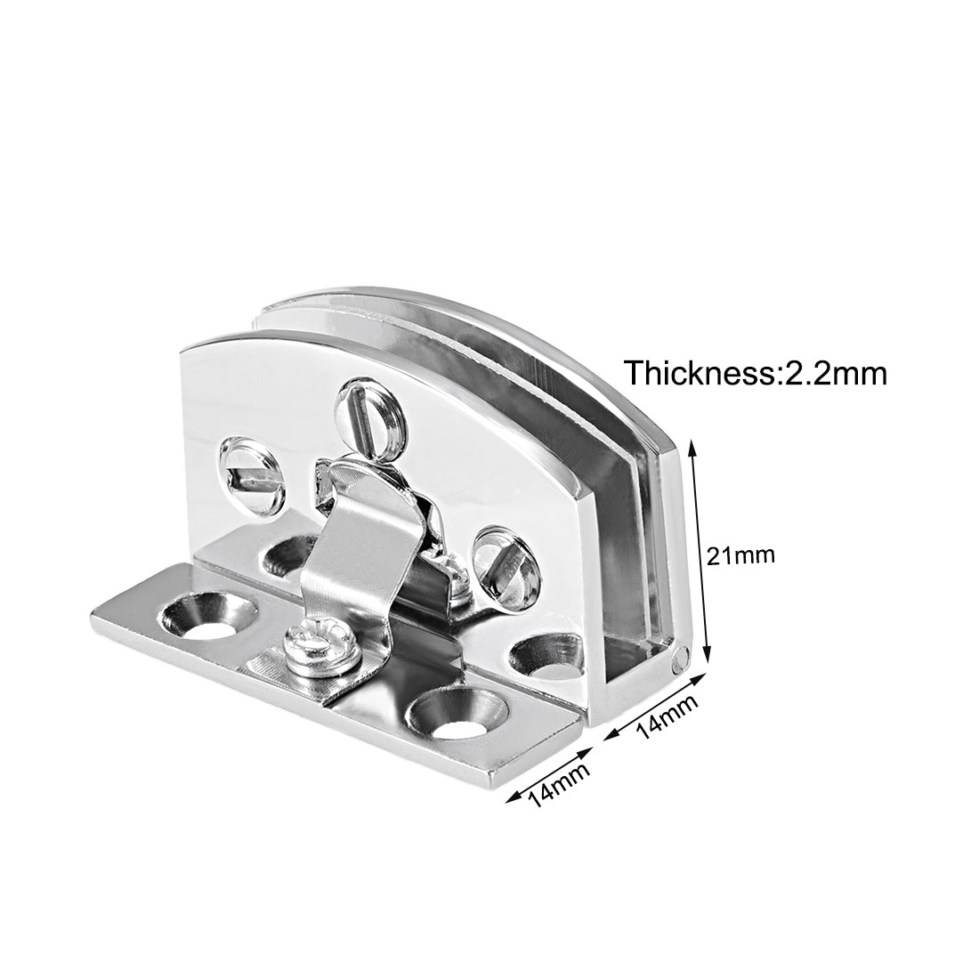 uxcell Uxcell Glass Door Hinge Cupboard Showcase Cabinet Door Hinge Glass Clamp Zinc Alloy for 5 - 8mm Glass Thickness 2pcs