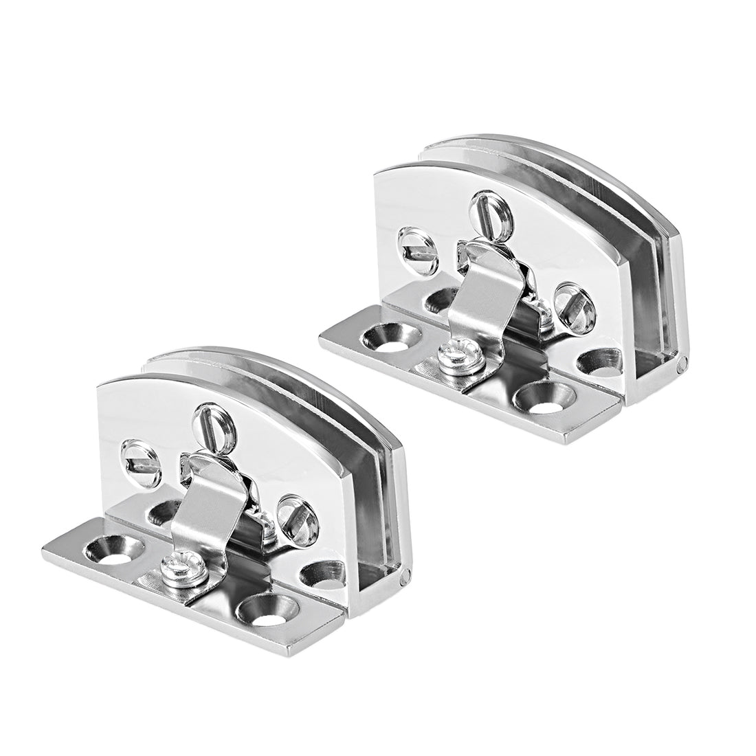 uxcell Uxcell Glass Door Hinge Cupboard Showcase Cabinet Door Hinge Glass Clamp Zinc Alloy for 5 - 8mm Glass Thickness 2pcs