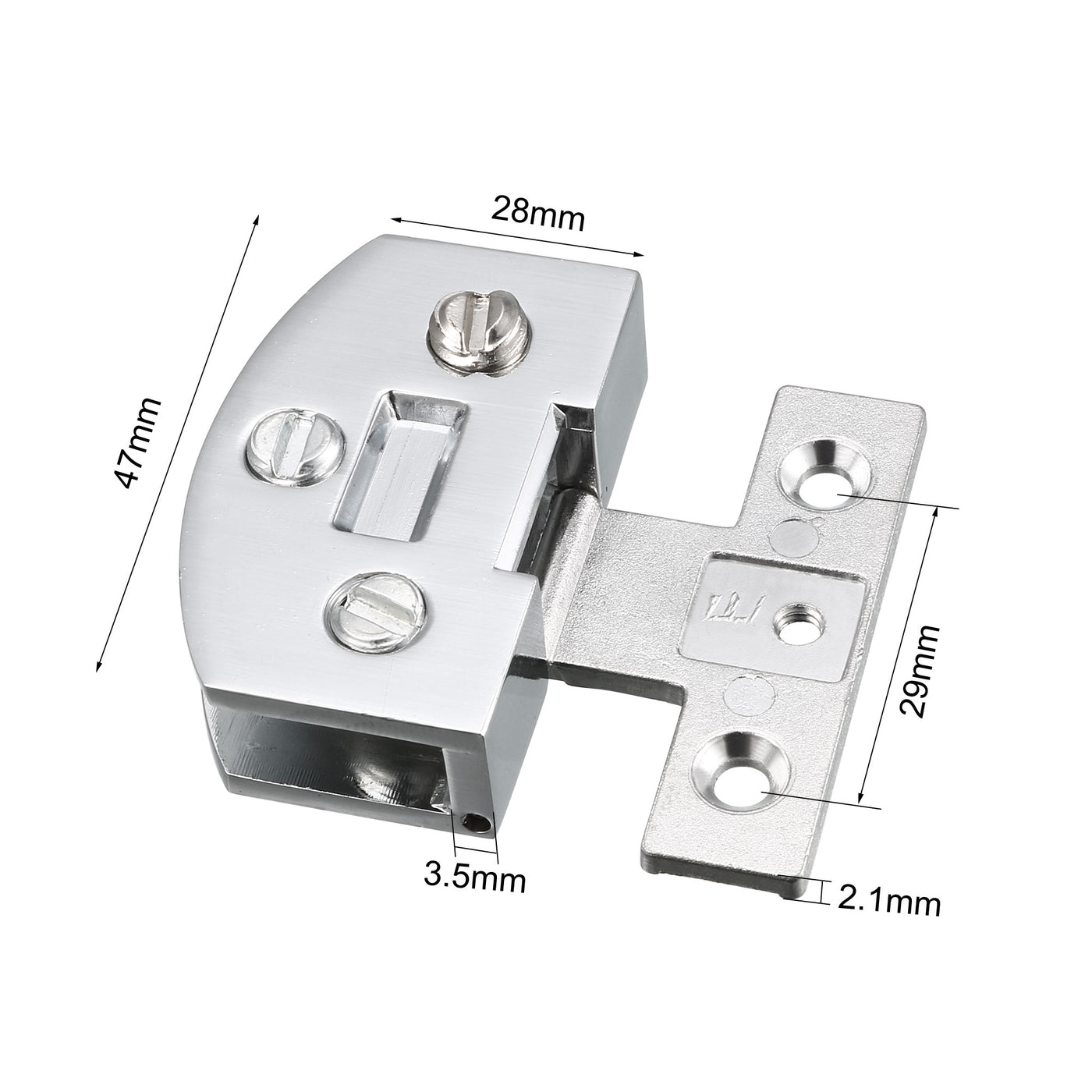 uxcell Uxcell Glass Door Hinge Cupboard Showcase Cabinet Door Hinge Glass Clamp ,Zinc Alloy , for 5-8mm Glass Thickness 4Pcs