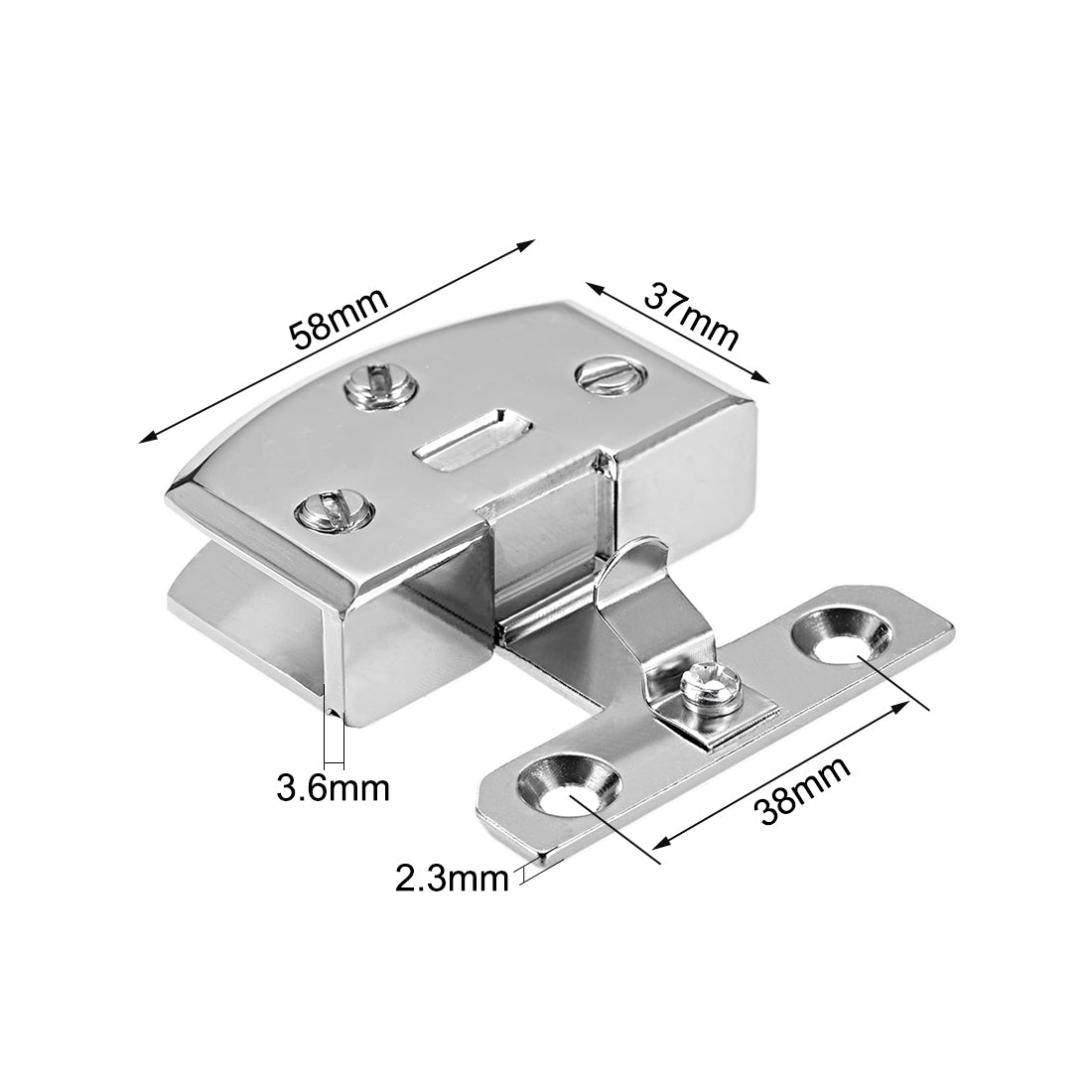 uxcell Uxcell Glass Door Hinge Cupboard Showcase Cabinet Door Hinge Glass Clamp ,Zinc Alloy , for 8-10mm Glass Thickness