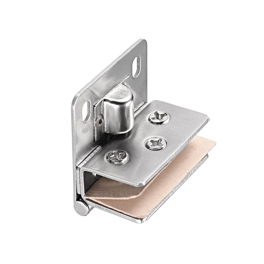 uxcell Uxcell Glass Hinge Cabinet Door Hinge Glass Clamp ,Stainless Steel , for 8-10mm Glass Thickness  2Pcs
