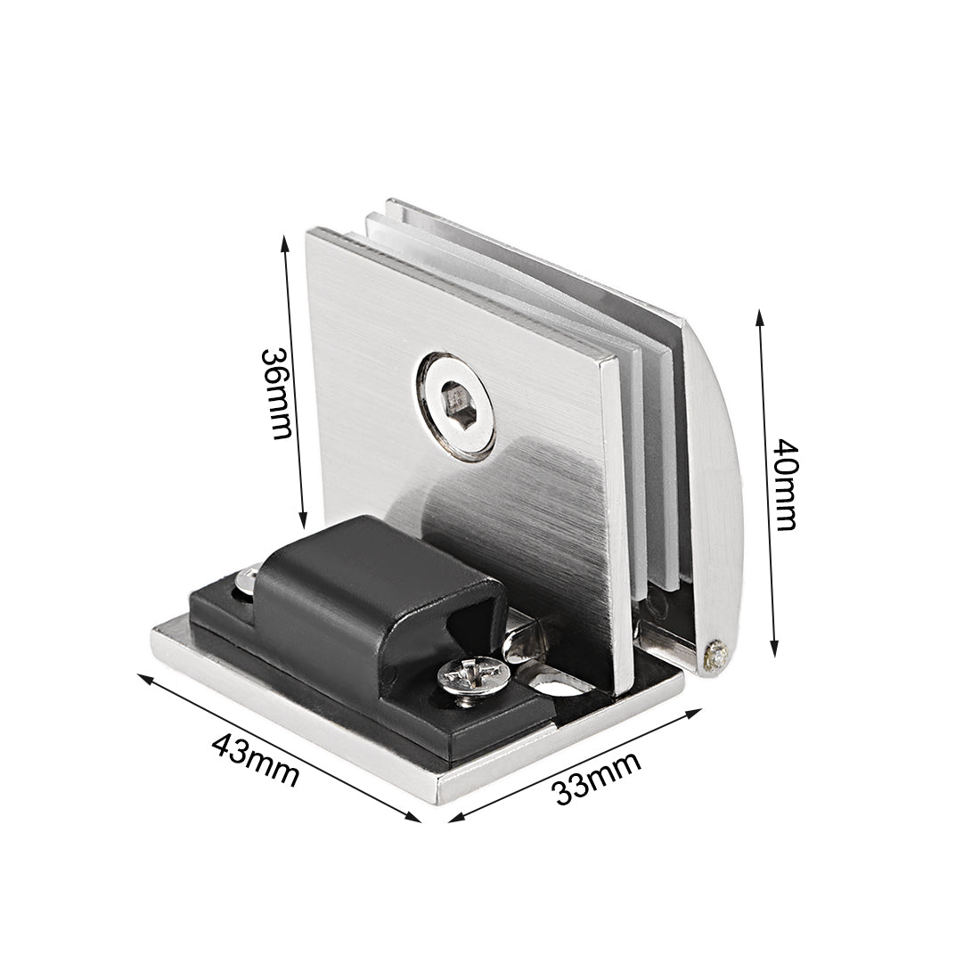 uxcell Uxcell Glass Hinge Cabinet Door Cupboard Showcase  Hinge Glass Clamp ,Zinc Alloy , for 5-8mm Glass Thickness