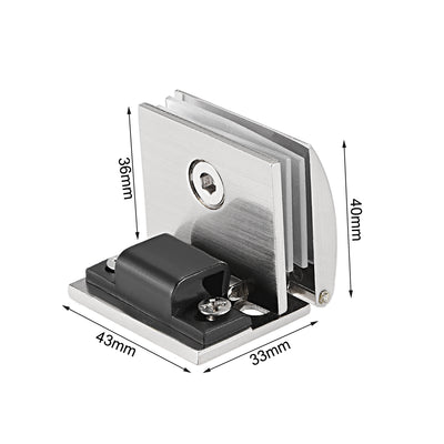 Harfington Uxcell Glass Hinge Cabinet Door Cupboard Showcase  Hinge Glass Clamp ,Zinc Alloy , for 5-8mm Glass Thickness