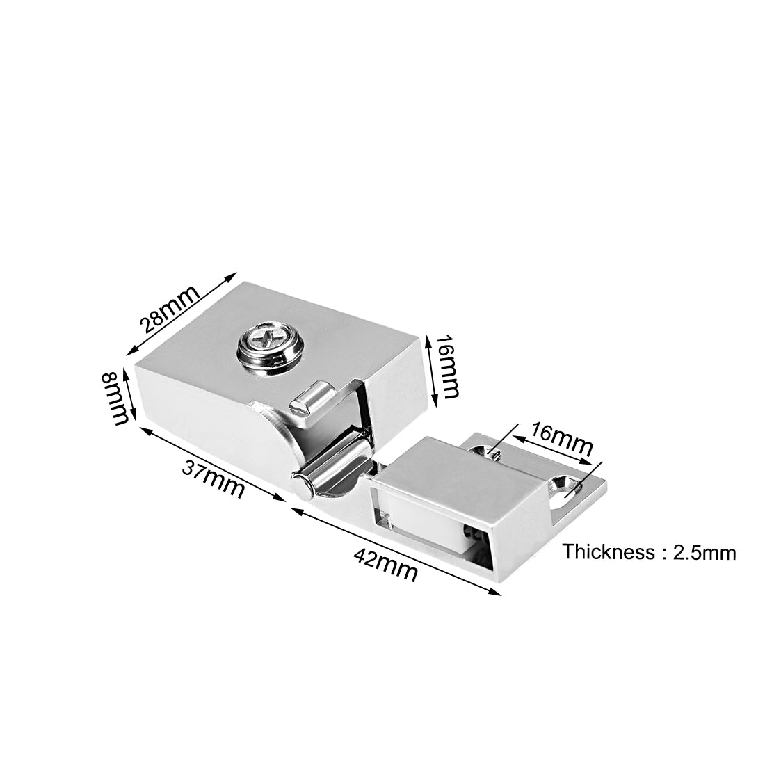 uxcell Uxcell 1Pair Glass Door Hinge Cupboard Showcase Cabinet Door Hinge Glass Clamp , Zinc Alloy , for 3-5mm Thickness