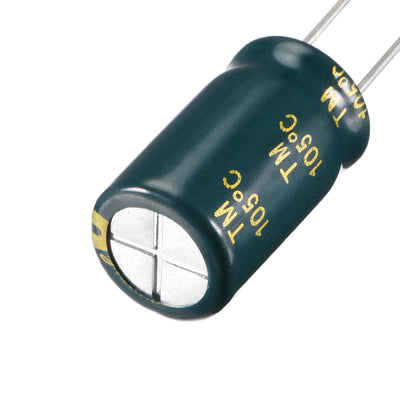 Harfington Uxcell Aluminum Radial Electrolytic Capacitor Low ESR Green with 680uF 25V 105 Celsius Life 3000H 10 x 17mm High Ripple Current,Low Impedance 20pcs