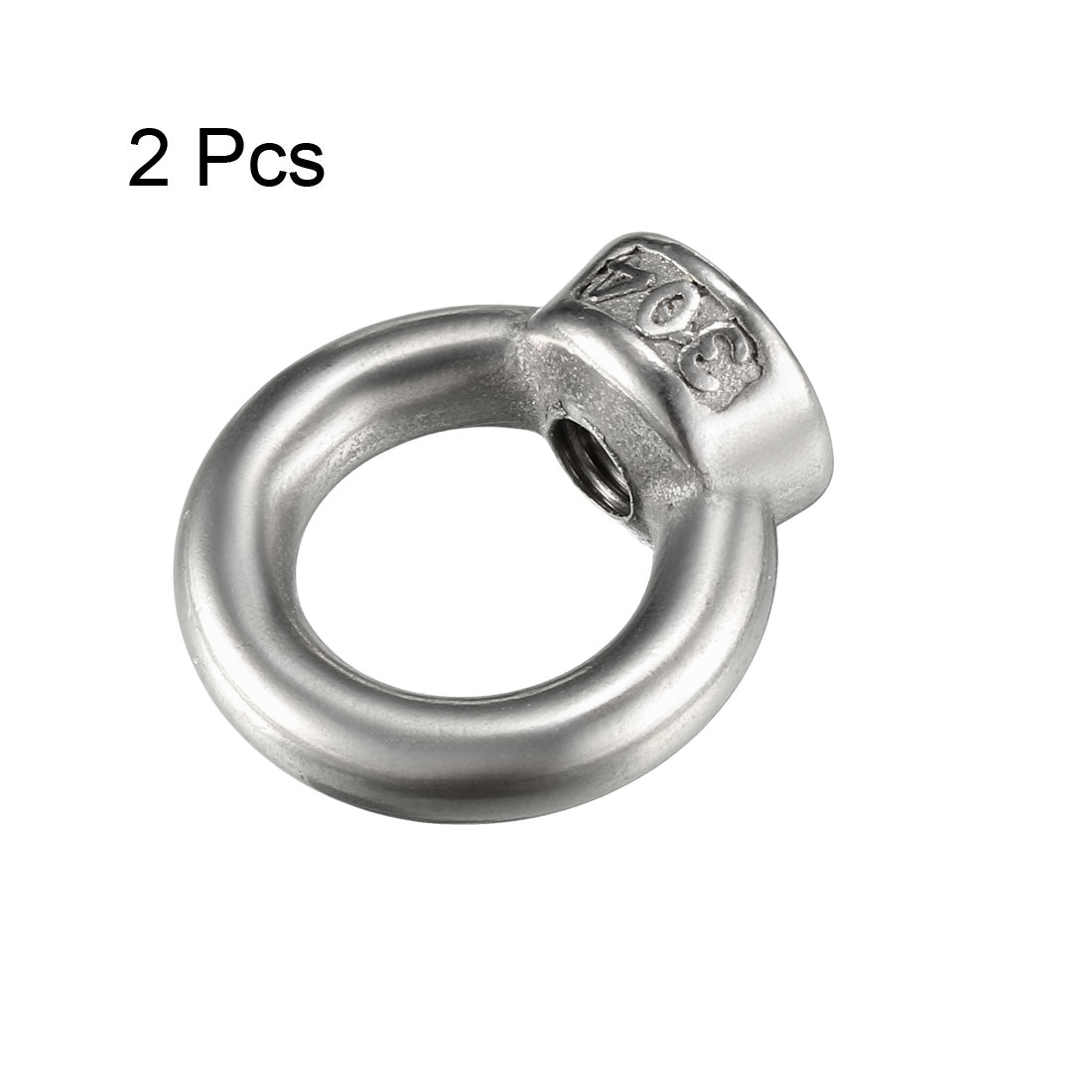 uxcell Uxcell M6 Female Thread 304 Stainless Steel Lifting Eye Nuts Ring 2pcs