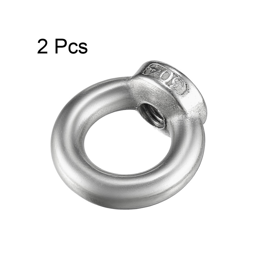 uxcell Uxcell M8 Female Thread 304 Stainless Steel Lifting Eye Nuts Ring 2pcs