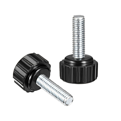 Harfington Uxcell M5 x 40mm Male Thread Knurled Clamping Knobs Grip Thumb Screw on Type 6 Pcs
