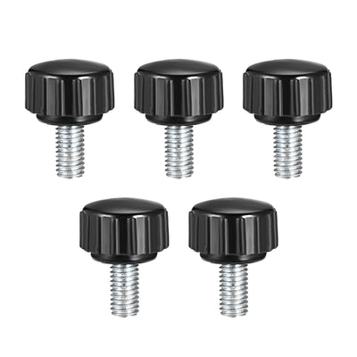 Harfington Uxcell M6 x 20mm Male Thread Knurled Clamping Knobs Grip Thumb Screw on Type 5 Pcs