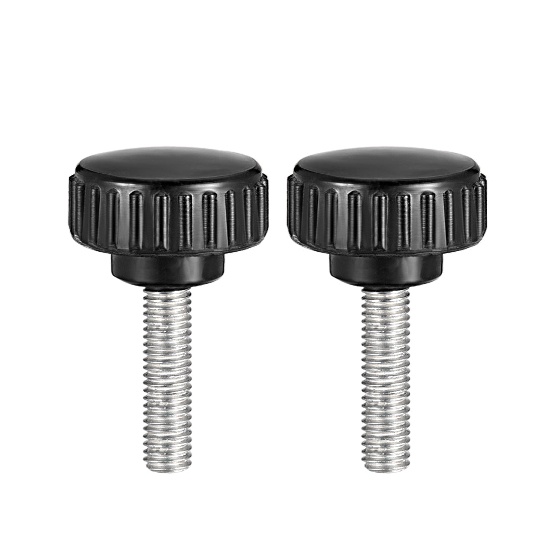 Uxcell Uxcell M5 x 30mm Male Thread Knurled Clamping Knobs Grip Thumb Screw on Type  2 Pcs
