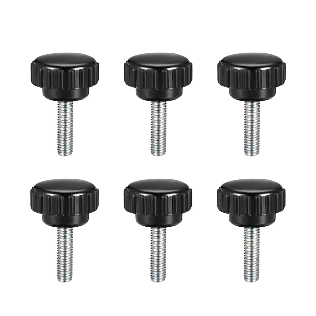 Uxcell Uxcell M5 x 40mm Male Thread Knurled Clamping Knobs Grip Thumb Screw on Type 6 Pcs