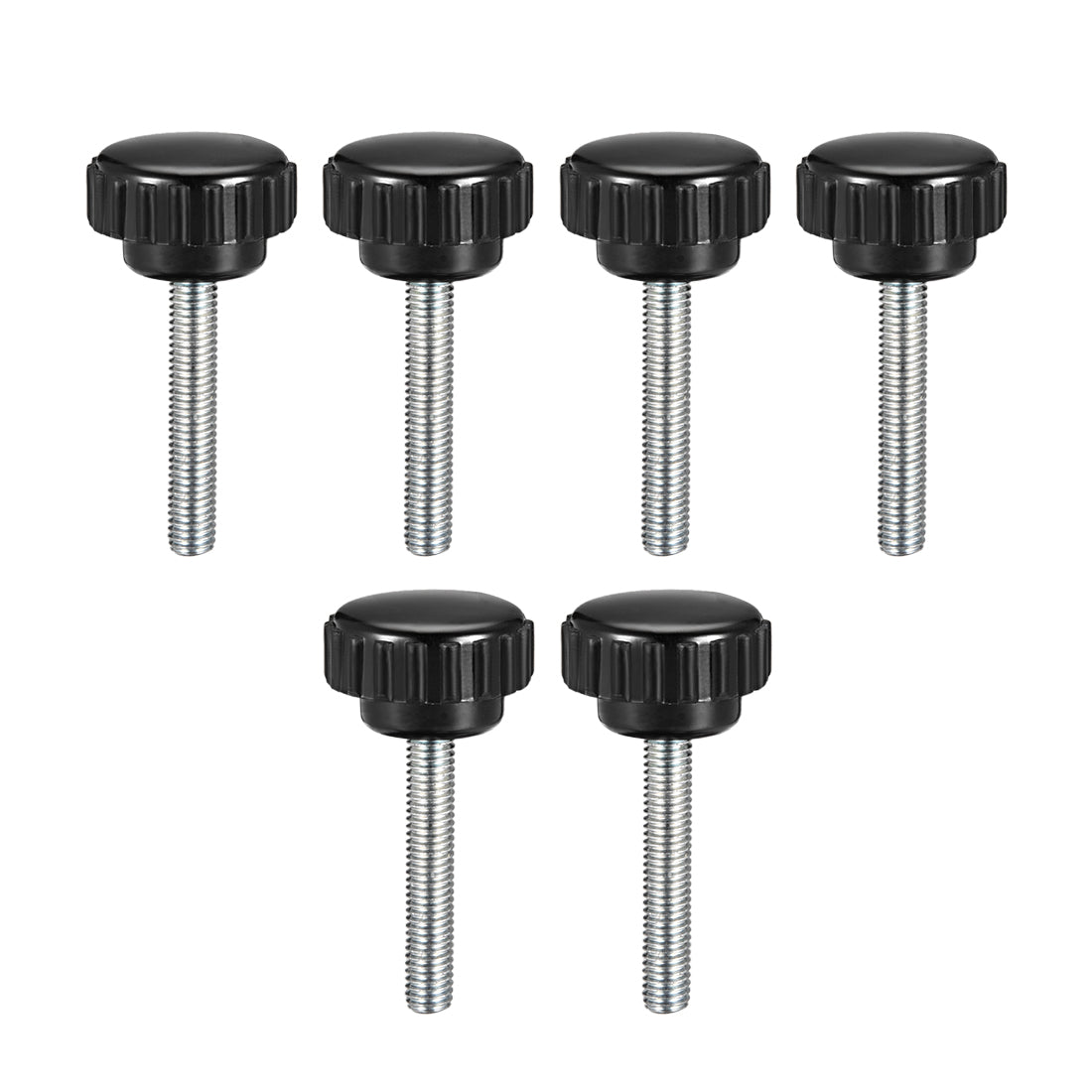 Uxcell Uxcell M5 x 40mm Male Thread Knurled Clamping Knobs Grip Thumb Screw on Type 6 Pcs