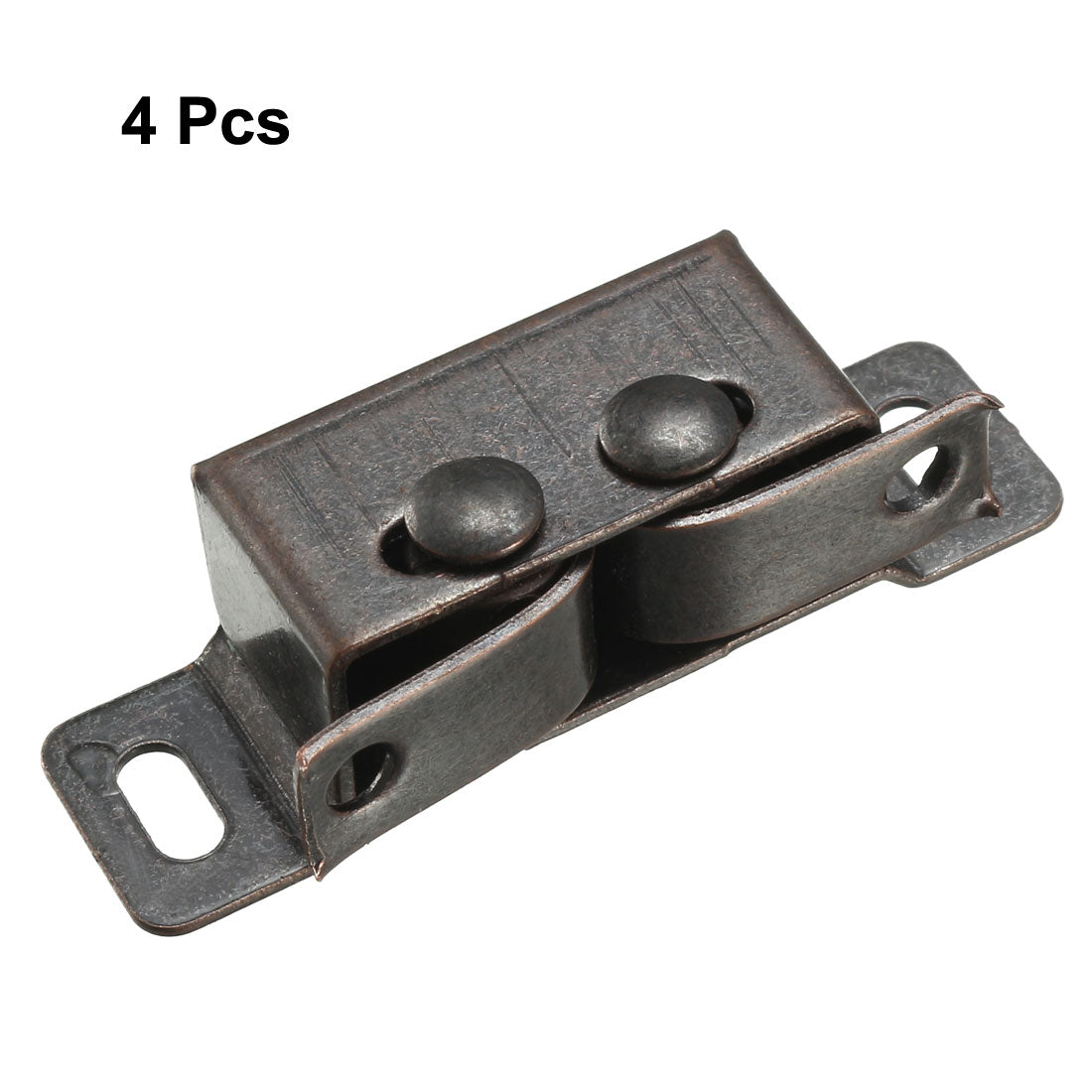 uxcell Uxcell Retro Wardrobe Door Iron Double Ball Roller Catch Latch, Copper Tone 4pcs