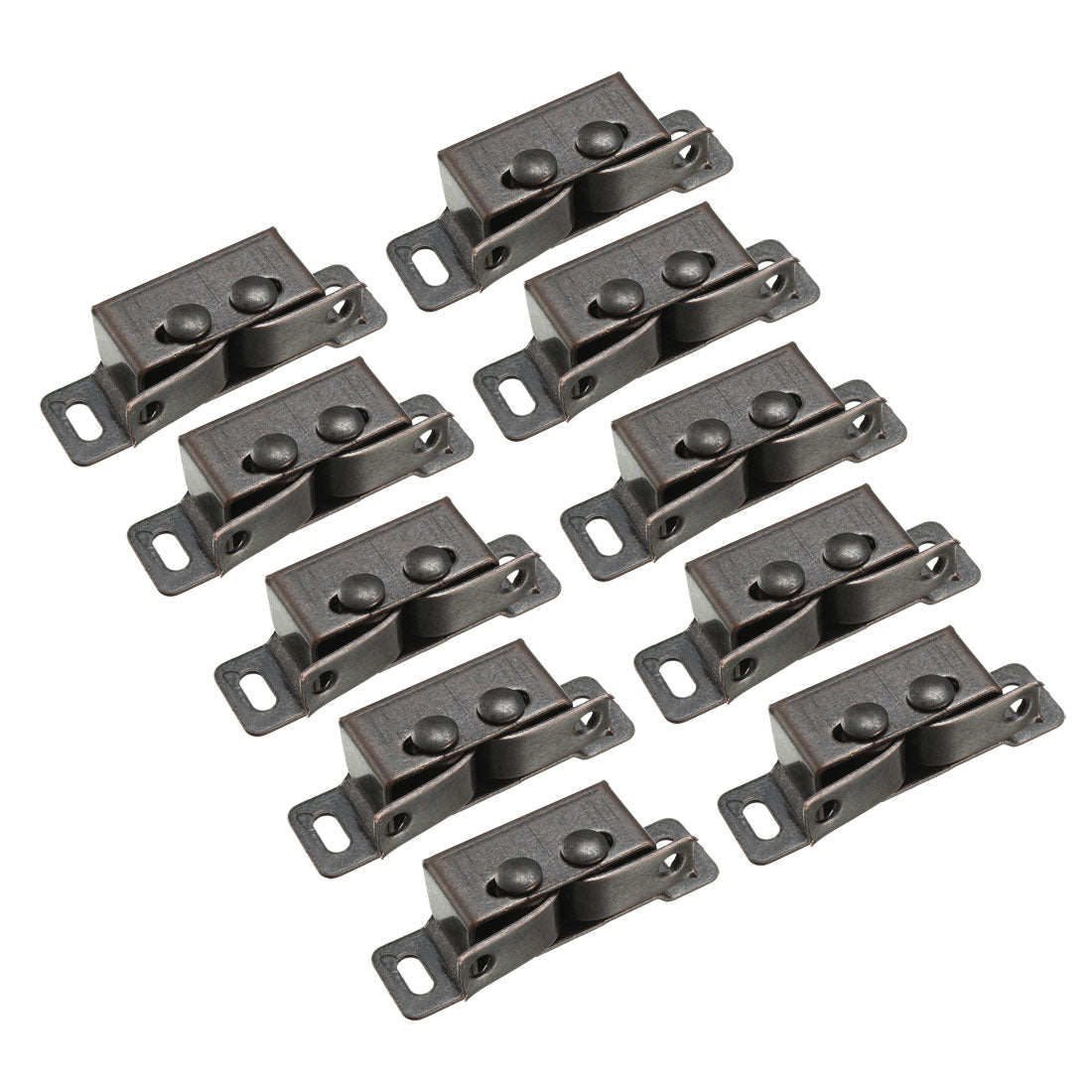 uxcell Uxcell Retro Wardrobe Door Iron Double Ball Roller Catch Latch, Copper Tone 10pcs