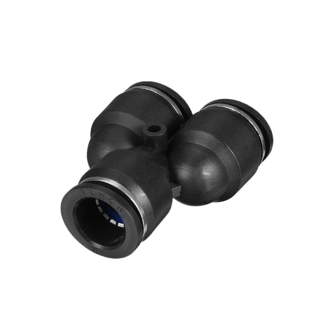 uxcell Uxcell 4pcs Push To Connect Fittings Y Type Tube Connect 16 mm or 5/8'' od Push Fit Fittings Tube Fittings Push Lock Black(16mm Y tee)