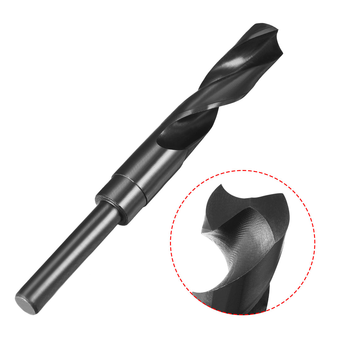 uxcell Uxcell 17mm Drill Bit HSS 9341 Black Oxide with 1/2 Inch Straight Reduced Shank