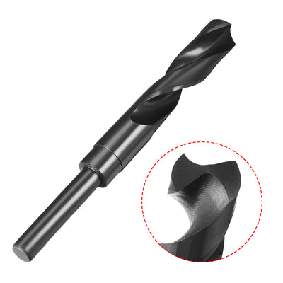 Harfington Uxcell 17mm Drill Bit HSS 9341 Black Oxide with 1/2 Inch Straight Reduced Shank