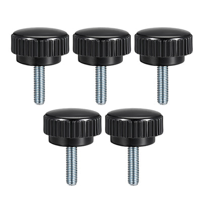 Harfington Uxcell M8 x 20mm Male Thread Knurled Clamping Knobs Grip Thumb Screw on Type  5 Pcs