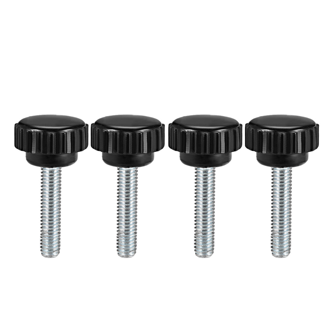 Uxcell Uxcell M6 x 44mm Male Thread Knurled Clamping Knobs Grip Thumb Screw on Type 4 Pcs
