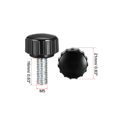 Harfington Uxcell Male Thread Knurled Clamping Knobs Grip Thumb Screw on Type 12 Pcs