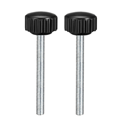 Harfington Uxcell M5 x 25mm Male Thread Knurled Clamping Knobs Grip Thumb Screw on Type 2 Pcs
