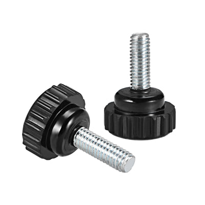 Harfington Uxcell M6 x 44mm Male Thread Knurled Clamping Knobs Grip Thumb Screw on Type 4 Pcs