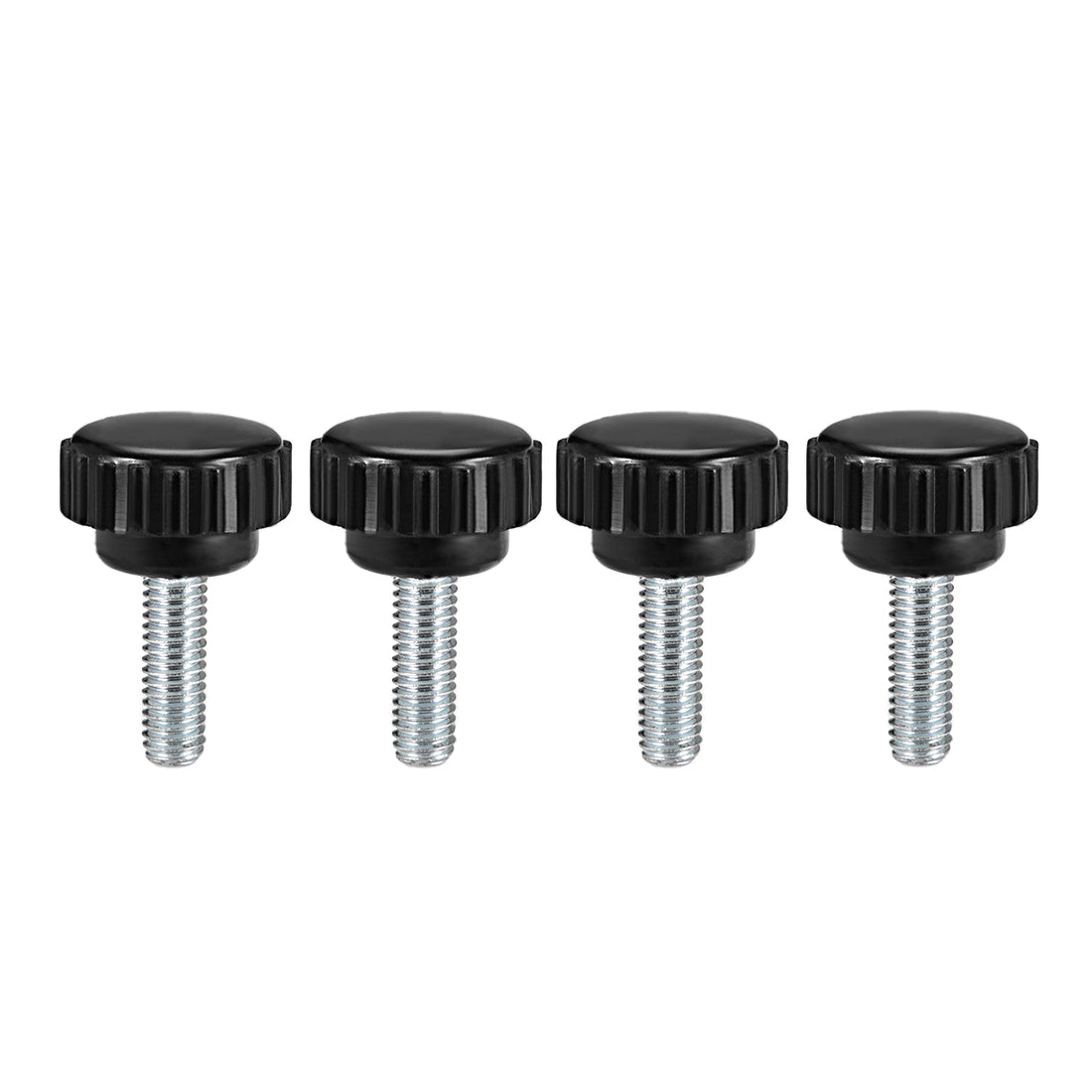 Uxcell Uxcell M6 x 44mm Male Thread Knurled Clamping Knobs Grip Thumb Screw on Type 4 Pcs