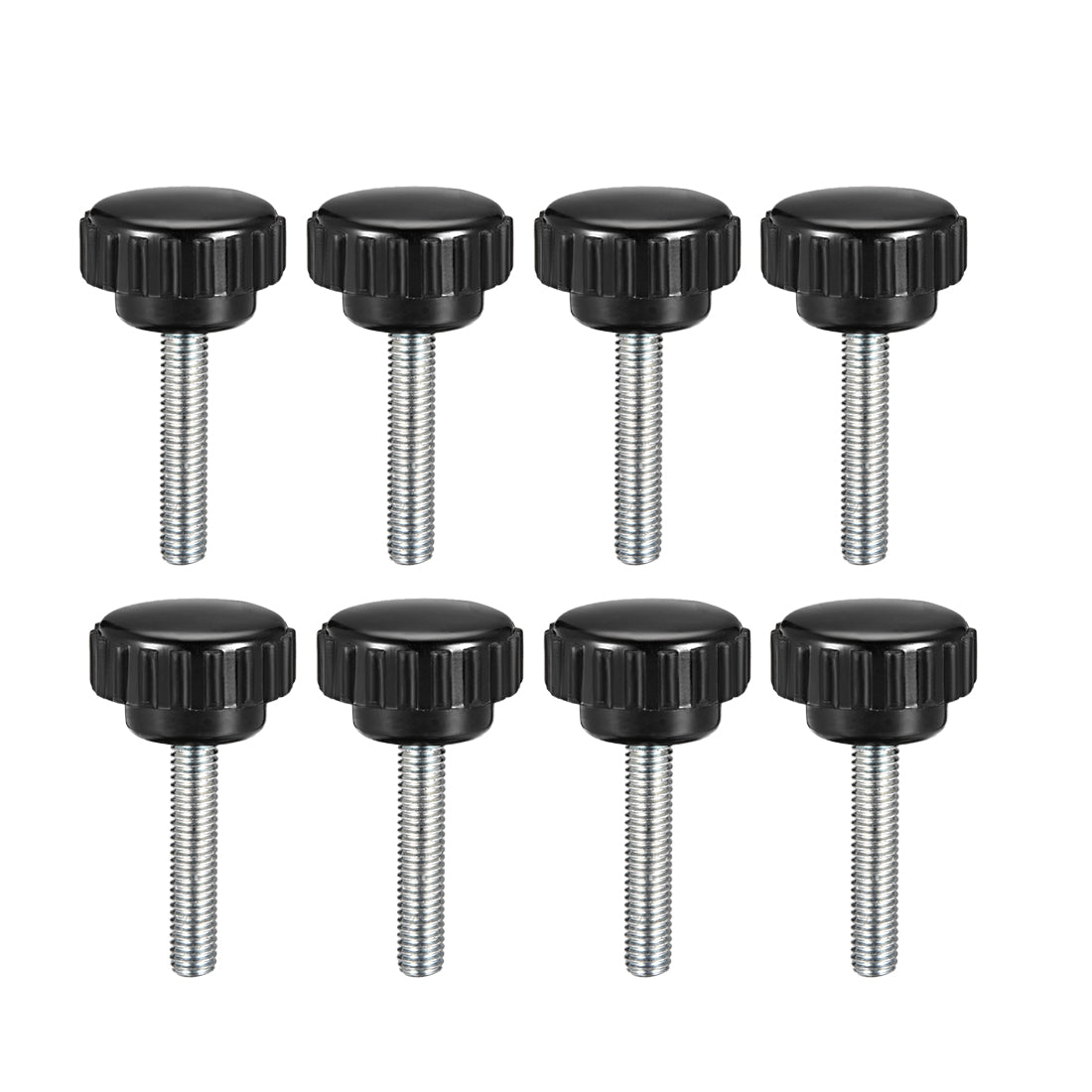 Uxcell Uxcell M4 x 30mm Male Thread Knurled Clamping Knobs Grip Thumb Screw on Type  8 Pcs