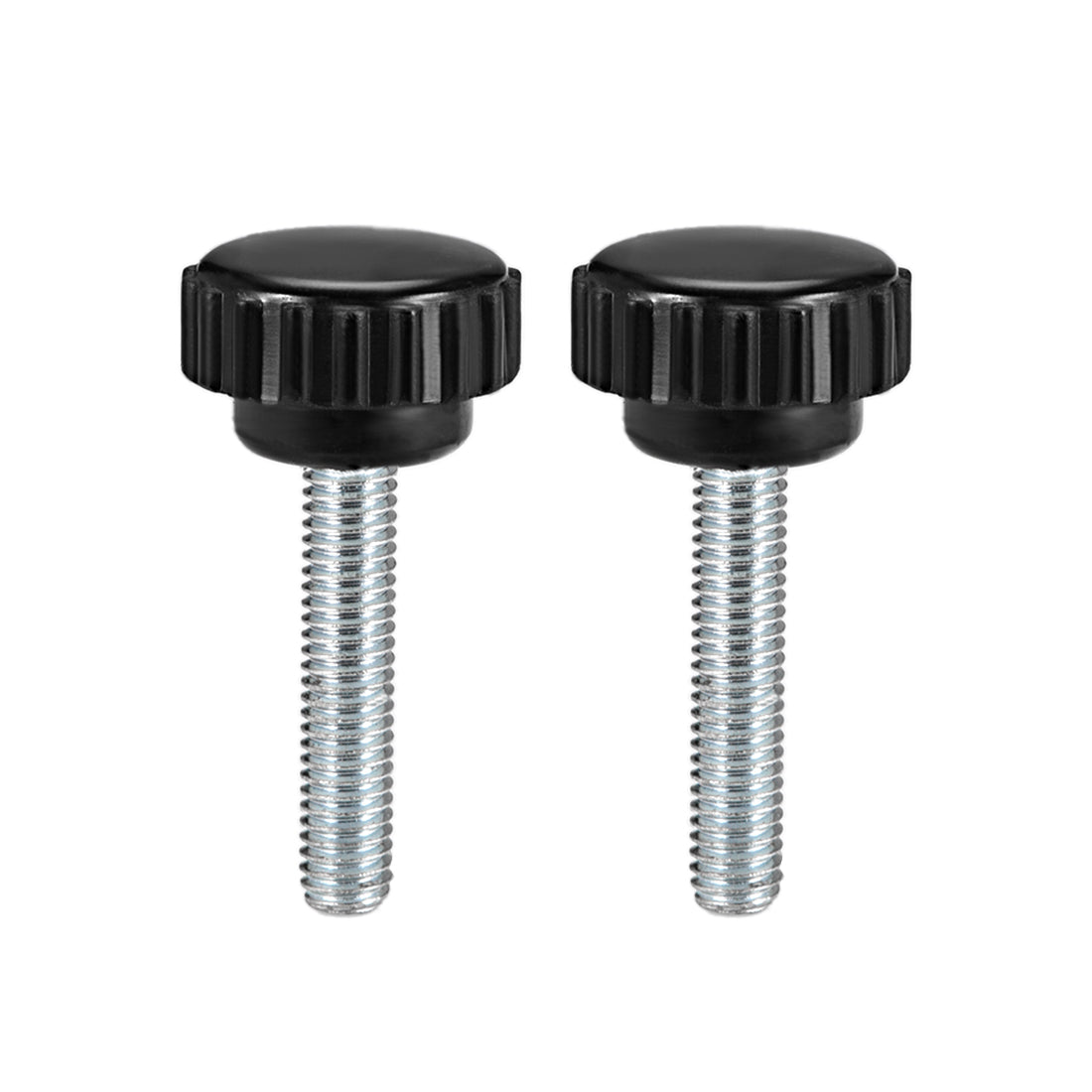 Uxcell Uxcell M5 x 25mm Male Thread Knurled Clamping Knobs Grip Thumb Screw on Type 2 Pcs