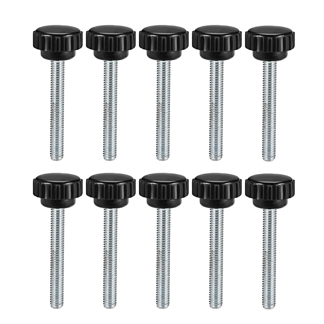 Uxcell Uxcell M6 x 30mm Male Thread Knurled Clamping Knobs Grip Thumb Screw on Type 10 Pcs