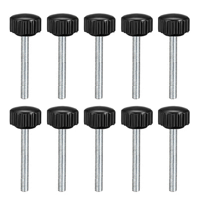 Harfington Uxcell M6 x 30mm Male Thread Knurled Clamping Knobs Grip Thumb Screw on Type 10 Pcs