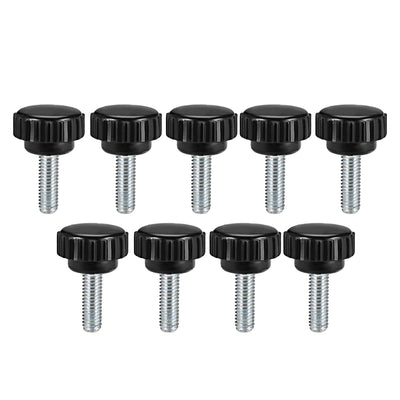 Harfington Uxcell M4 x 14mm Male Thread Knurled Clamping Knobs Grip Thumb Screw on Type  9 Pcs