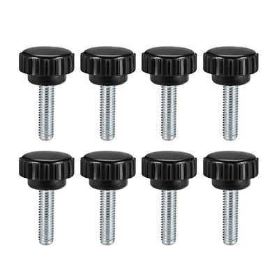 Harfington Uxcell M4 x 30mm Male Thread Knurled Clamping Knobs Grip Thumb Screw on Type  8 Pcs