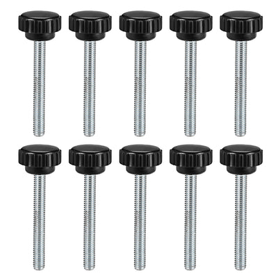 Harfington Uxcell M6 x 30mm Male Thread Knurled Clamping Knobs Grip Thumb Screw on Type 10 Pcs