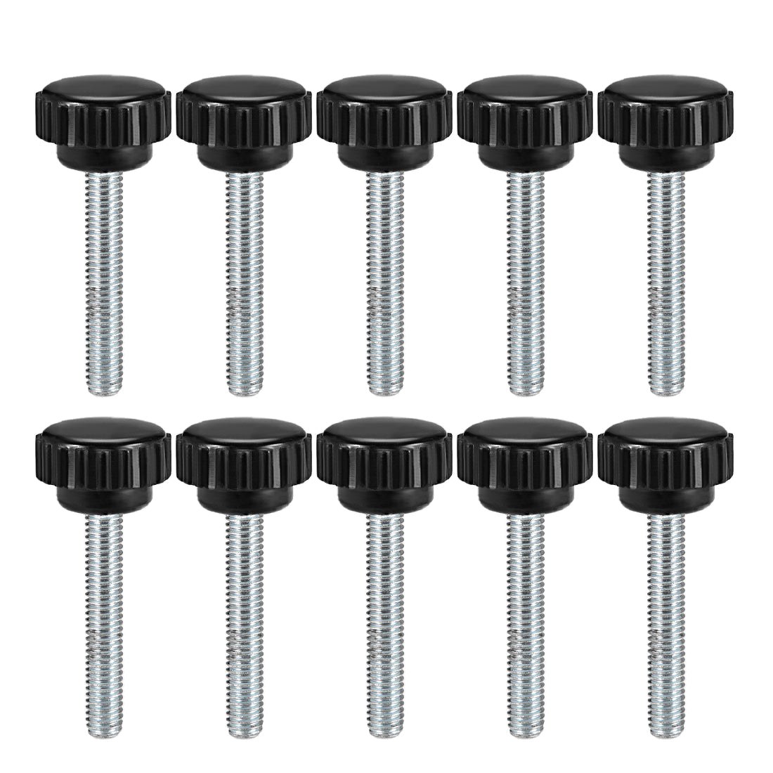 Uxcell Male Threaded Knurled Knobs Grip Thumb Screw on Mechanical Round ...