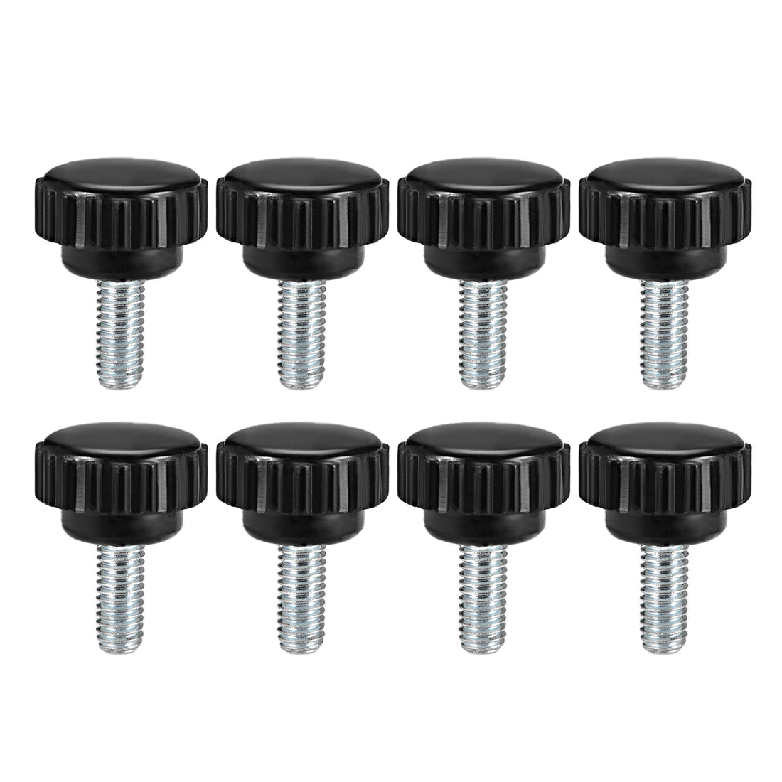 uxcell Uxcell M6 x 10mm Male Thread Knurled Clamping Knobs Grip Thumb Screw on Type 8 Pcs