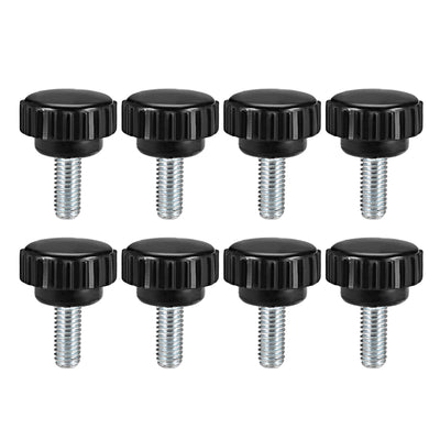 Harfington Uxcell M6 x 10mm Male Thread Knurled Clamping Knobs Grip Thumb Screw on Type 8 Pcs
