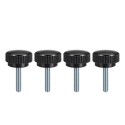 Harfington Uxcell M8 x 30mm Male Thread Knurled Clamping Knobs Grip Thumb Screw on Type 4 Pcs