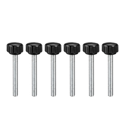 Harfington Uxcell M5 x 40mm Male Thread Knurled Clamping Knobs Grip Thumb Screw on Type 6 Pcs